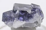 Purple-Zoned Cubic Fluorite Cluster - China #205603-1